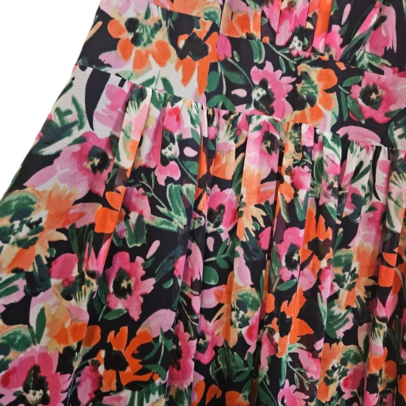 Eliza J Floral Abstract Halter Chiffon Maxi Dress - Picture 7 of 9